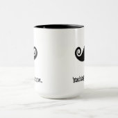 雪を通したStaching… -マグ マグカップ (中央)