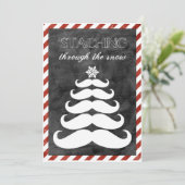 「雪を通したStaching、写真のクリスマスカード シーズンカード (スタンド正面)