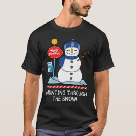 雪を通してカウント – クリスマス会計士 Tシャツ