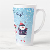 雪を降らせる カフェラテマグ (右)