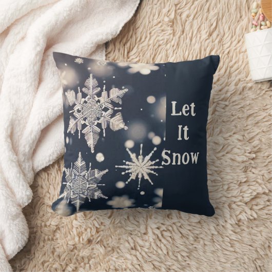 雪を降らせる クッション (ブランケット)