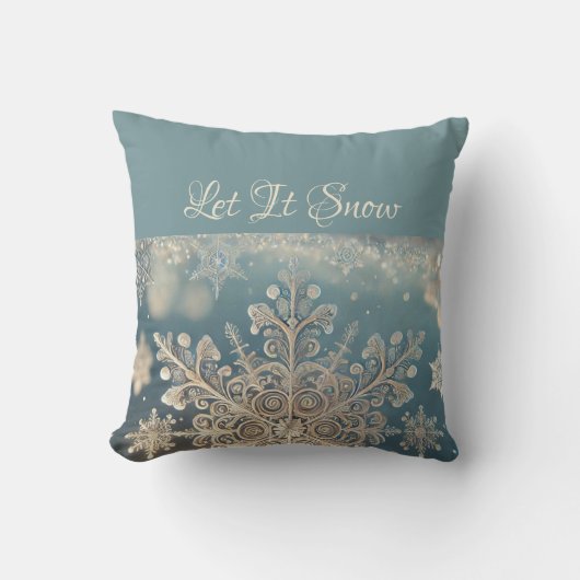 雪を降らせる クッション (正面)