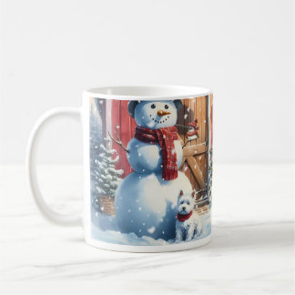 雪を降らせる コーヒーマグカップ