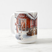 雪を降らせる コーヒーマグカップ (正面左)