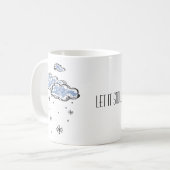 雪を降らせる コーヒーマグカップ (正面左)