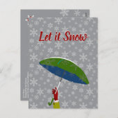 雪を降らせる シーズンポストカード (正面/裏面)