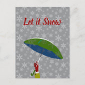 雪を降らせる シーズンポストカード (正面)