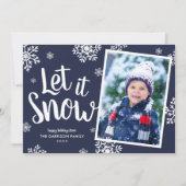 雪を降らせる |スノーフレーク・フォトオーバーレイ シーズンカード (正面)