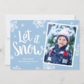 雪を降らせる |スノーフレーク・フォトオーバーレイ シーズンカード (正面)