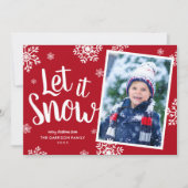 雪を降らせる |スノーフレーク・フォトオーバーレイ シーズンカード (正面)