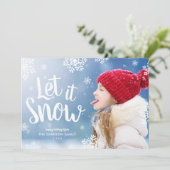 雪を降らせる |スノーフレーク・フォトオーバーレイ・フラット シーズンカード (スタンド正面)