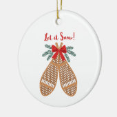 雪を降らせる セラミックオーナメント (左)