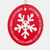 雪を降らせる セラミックオーナメント (左)