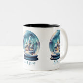 雪を降らせる ツートーンマグカップ (正面右)