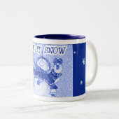 雪を降らせる ツートーンマグカップ (正面右)