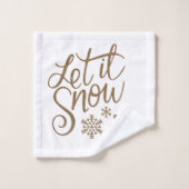 雪を降らせる バスタオルセット (ウォッシュタオル)