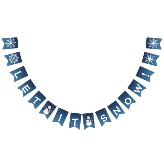 雪を降らせる バンティングフラッグ (全)