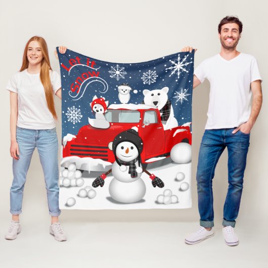 雪を降らせる フリースブランケット (インサイチュ)