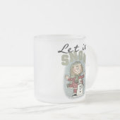 雪を降らせる フロストグラスマグカップ (正面右)