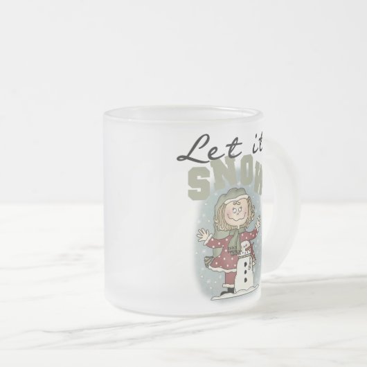 雪を降らせる フロストグラスマグカップ (正面右)