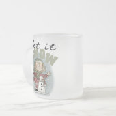 雪を降らせる フロストグラスマグカップ (正面左)