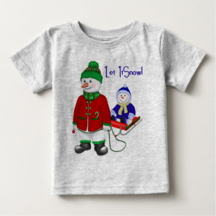 雪を降らせる ベビーTシャツ