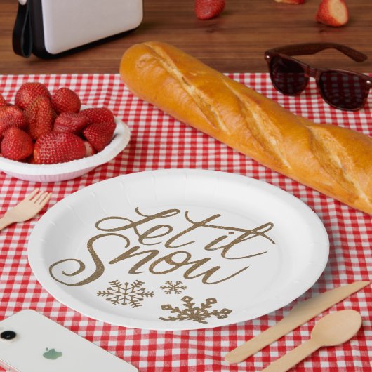 雪を降らせる ペーパープレート (ピクニック)