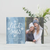 雪を降らせる |ホリデーフォトカード シーズンカード (スタンド正面)