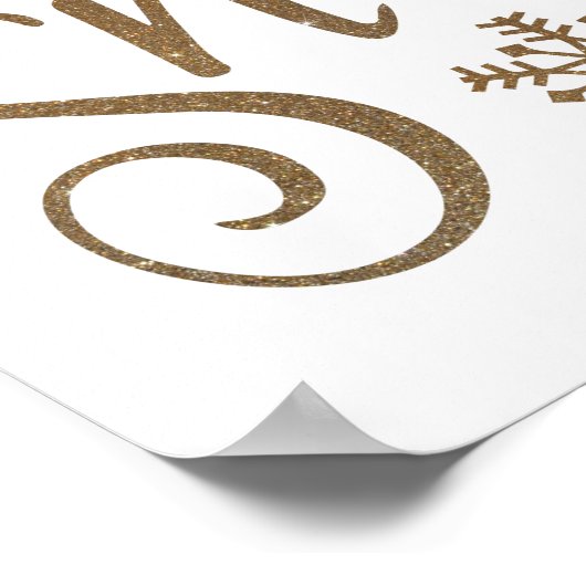 雪を降らせる ポスター (角)