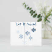 雪を降らせる ポストカード (スタンド正面)