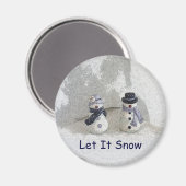雪を降らせる マグネット (正面/裏面)