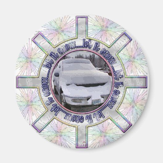 雪を降らせる マグネット (正面)