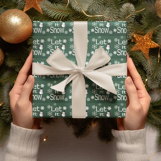 雪を降らせる ラッピングペーパー