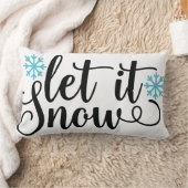 雪を降らせる ランバークッション (ブランケット)