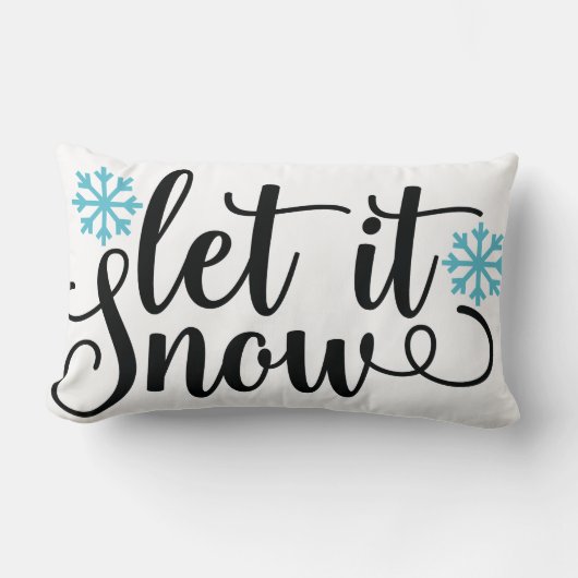 雪を降らせる ランバークッション (正面)