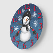 雪を降らせる ラージ壁時計 (傾斜)