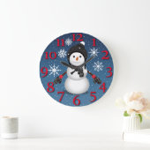 雪を降らせる ラージ壁時計 (ホーム)