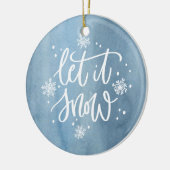 雪を降らせる |休日の写真 セラミックオーナメント (左)