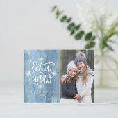 雪を降らせる |休日の写真 ポストカード (スタンド正面)