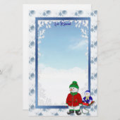 雪を降らせる 便箋 (正面/裏面)