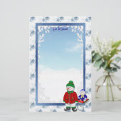 雪を降らせる 便箋 (スタンド正面)