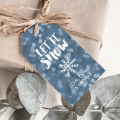 雪を降らせる |冬夜《写真》ぼけ味 ギフトタグ