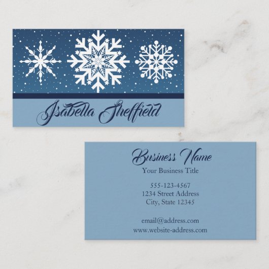 雪を降らせる 名刺 (正面/裏面)