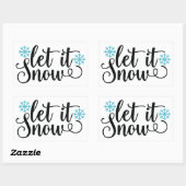 雪を降らせる 長方形シール (シート)