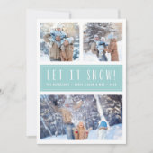 雪を降らせる | 3フォトコラージュの休日 シーズンカード (正面)
