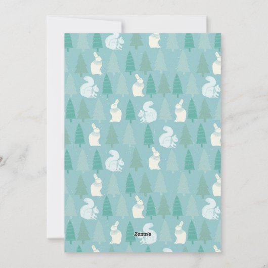 雪を降らせる | 3フォトコラージュの休日 シーズンカード (裏面)