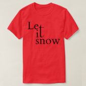 雪を降らせる Tシャツ (デザイン正面)