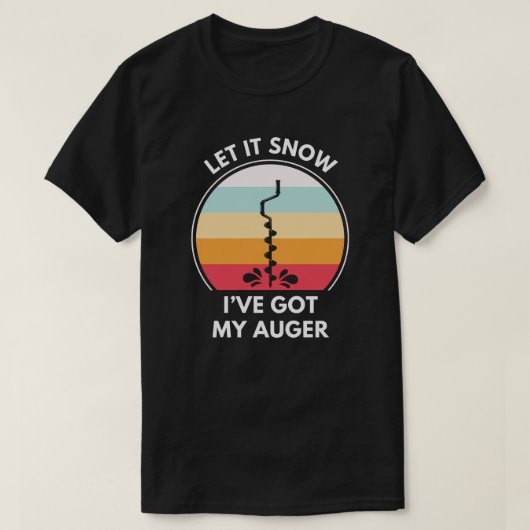 雪を降らせろオーガ得ーを持って | 氷魚釣り Tシャツ (デザイン正面)