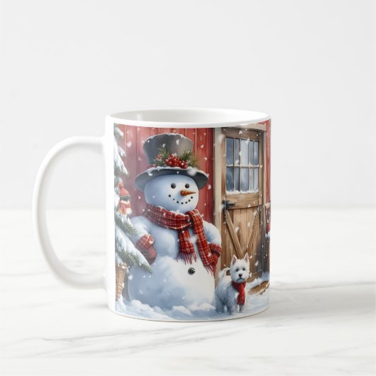 雪を降らせろ七時 コーヒーマグカップ (左)