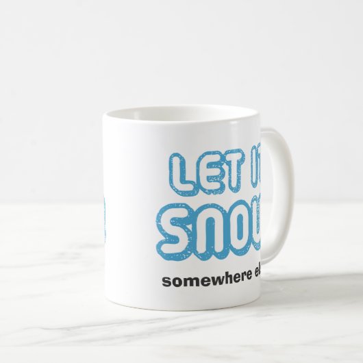 雪を降らせろ冬おもしろいのマグ コーヒーマグカップ (正面右)